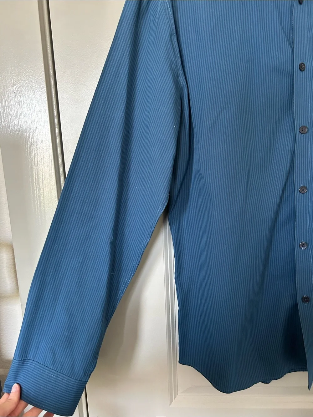 Calvin Klein Blue Pinstripe Men's Dress Shirt